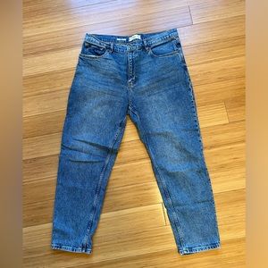 Mango Mom Jeans - Dark Wash, high waist, barely worn!